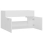 vidaXL Waschbeckenunterschrank Weiß 80x38,5x46 cm Holzwerkstoff vidaXL Waschbeckenunterschrank Weiß 80x38,5x46 cm Holzwerkstoff