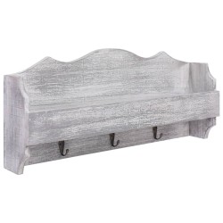 vidaXL Wandgarderobe Grau 50×10×23 cm Holz