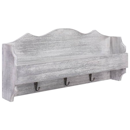 vidaXL Wandgarderobe Grau 50×10×23 cm Holz