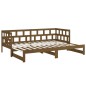 vidaXL Tagesbett Ausziehbar Honigbraun Massivholz Kiefer 2x(90x190) cm