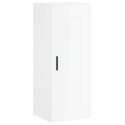 vidaXL Wandschrank Hochglanz-Weiß 34,5x34x90 cm Holzwerkstoff
