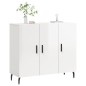 vidaXL Sideboard Hochglanz-Weiß 90x34x80 cm Holzwerkstoff vidaXL Sideboard Hochglanz-Weiß 90x34x80 cm Holzwerkstoff