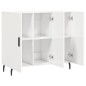 vidaXL Sideboard Hochglanz-Weiß 90x34x80 cm Holzwerkstoff vidaXL Sideboard Hochglanz-Weiß 90x34x80 cm Holzwerkstoff