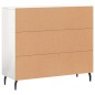 vidaXL Sideboard Hochglanz-Weiß 90x34x80 cm Holzwerkstoff vidaXL Sideboard Hochglanz-Weiß 90x34x80 cm Holzwerkstoff