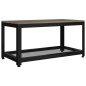vidaXL Couchtisch Grau und Schwarz 90x45x45 cm MDF und Eisen vidaXL Couchtisch Grau und Schwarz 90x45x45 cm MDF und Eisen