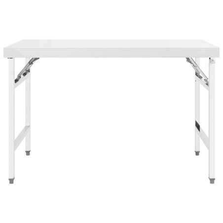vidaXL Küchen-Arbeitstisch Klappbar 120x60x80 cm Edelstahl
