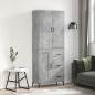 Highboard Betongrau 69,5x34x180 cm Holzwerkstoff Highboard Betongrau 69,5x34x180 cm Holzwerkstoff