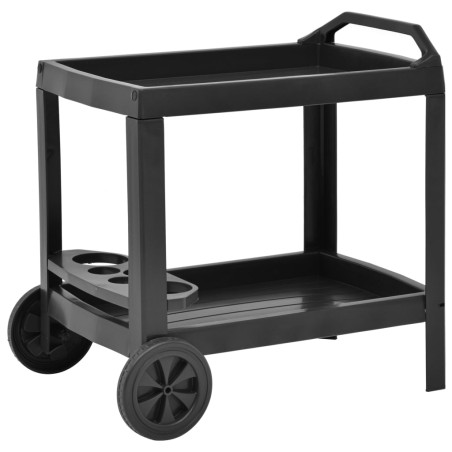 vidaXL Getränkewagen Anthrazit 69×53×72 cm Kunststoff