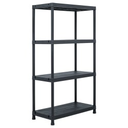 Lagerregale 5 Stk. Schwarz 60 x 30 x 138 cm Kunststoff