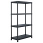 Lagerregale 5 Stk. Schwarz 60 x 30 x 138 cm Kunststoff Lagerregale 5 Stk. Schwarz 60 x 30 x 138 cm Kunststoff
