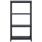 Lagerregale 5 Stk. Schwarz 60 x 30 x 138 cm Kunststoff Lagerregale 5 Stk. Schwarz 60 x 30 x 138 cm Kunststoff