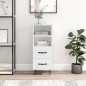 vidaXL Sideboard Hochglanz-Weiß 34,5x34x90 cm Holzwerkstoff vidaXL Sideboard Hochglanz-Weiß 34,5x34x90 cm Holzwerkstoff