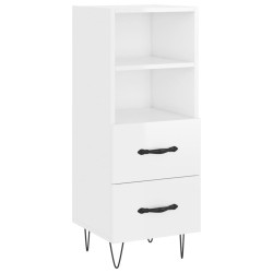 vidaXL Sideboard Hochglanz-Weiß 34,5x34x90 cm Holzwerkstoff