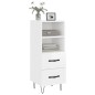 vidaXL Sideboard Hochglanz-Weiß 34,5x34x90 cm Holzwerkstoff vidaXL Sideboard Hochglanz-Weiß 34,5x34x90 cm Holzwerkstoff