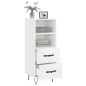 vidaXL Sideboard Hochglanz-Weiß 34,5x34x90 cm Holzwerkstoff vidaXL Sideboard Hochglanz-Weiß 34,5x34x90 cm Holzwerkstoff