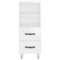 vidaXL Sideboard Hochglanz-Weiß 34,5x34x90 cm Holzwerkstoff vidaXL Sideboard Hochglanz-Weiß 34,5x34x90 cm Holzwerkstoff