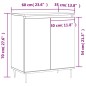 vidaXL Sideboard Betongrau 60x35x70 cm Holzwerkstoff vidaXL Sideboard Betongrau 60x35x70 cm Holzwerkstoff