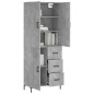 Highboard Betongrau 69,5x34x180 cm Holzwerkstoff Highboard Betongrau 69,5x34x180 cm Holzwerkstoff