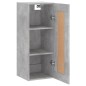 vidaXL Wandschrank Betongrau 34,5x34x90 cm Holzwerkstoff vidaXL Wandschrank Betongrau 34,5x34x90 cm Holzwerkstoff