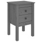 vidaXL Nachttische 2 Stk. Grau 40x35x61,5 cm Massivholz Kiefer vidaXL Nachttische 2 Stk. Grau 40x35x61,5 cm Massivholz Kiefer