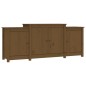 vidaXL Sideboard Honigbraun 164x37x68 cm Massivholz Kiefer vidaXL Sideboard Honigbraun 164x37x68 cm Massivholz Kiefer