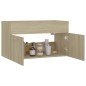 vidaXL Waschbeckenunterschrank Sonoma-Eiche 80x38,5x46cm Holzwerkstoff vidaXL Waschbeckenunterschrank Sonoma-Eiche 80x38,5x46cm Holzwerkstoff