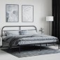 vidaXL Bettgestell mit Kopfteil Metall Schwarz 200x200 cm vidaXL Bettgestell mit Kopfteil Metall Schwarz 200x200 cm