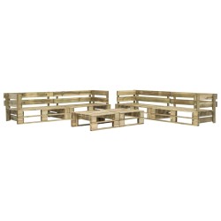 6-tlg. Garten-Lounge-Set aus Paletten Holz
