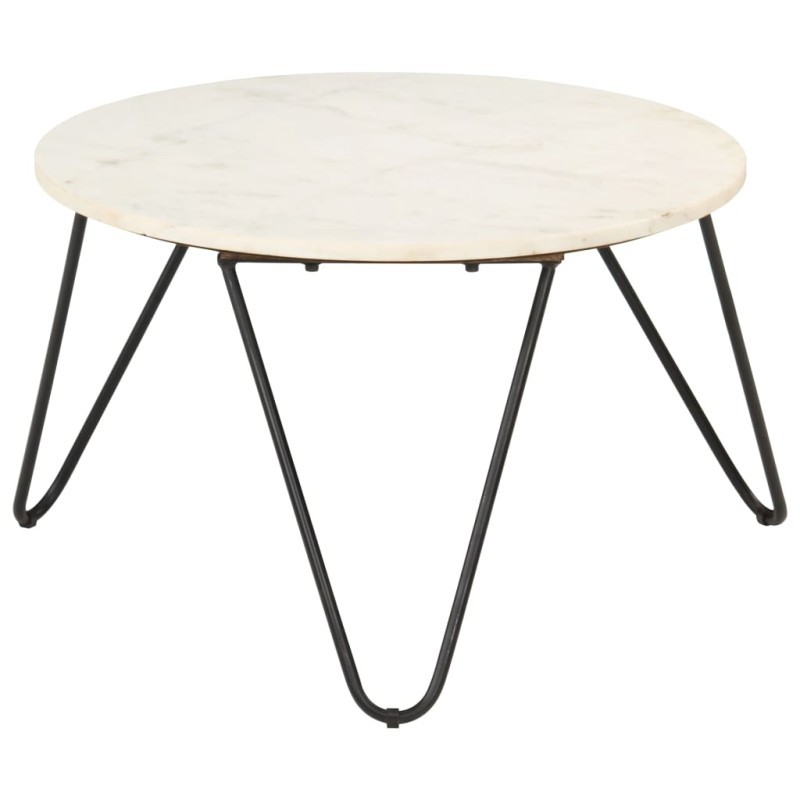 vidaXL Couchtisch Weiß 65x65x42 cm Echtstein in Marmoroptik vidaXL Couchtisch Weiß 65x65x42 cm Echtstein in Marmoroptik