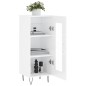vidaXL Sideboard Hochglanz-Weiß 34,5x34x90 cm Holzwerkstoff vidaXL Sideboard Hochglanz-Weiß 34,5x34x90 cm Holzwerkstoff