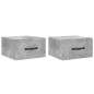 vidaXL Wand-Nachttische 2 Stk. Betongrau 35x35x20 cm vidaXL Wand-Nachttische 2 Stk. Betongrau 35x35x20 cm