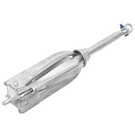 vidaXL Klappanker Silbern 12 kg Temperguss