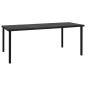 vidaXL Gartentisch 190x90x74 cm Schwarz Stahl vidaXL Gartentisch 190x90x74 cm Schwarz Stahl