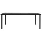 vidaXL Gartentisch 190x90x74 cm Schwarz Stahl vidaXL Gartentisch 190x90x74 cm Schwarz Stahl