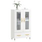 vidaXL Highboard Hochglanz-Weiß 69,5x31x115 cm Holzwerkstoff vidaXL Highboard Hochglanz-Weiß 69,5x31x115 cm Holzwerkstoff