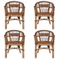 vidaXL Gartenstühle 4 Stk. Natürliches Rattan Braun vidaXL Gartenstühle 4 Stk. Natürliches Rattan Braun