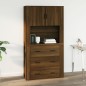 vidaXL Wandschrank Braun Eichen-Optik 80x33x80 cm Holzwerkstoff vidaXL Wandschrank Braun Eichen-Optik 80x33x80 cm Holzwerkstoff