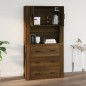 vidaXL Wandschrank Braun Eichen-Optik 80x33x80 cm Holzwerkstoff vidaXL Wandschrank Braun Eichen-Optik 80x33x80 cm Holzwerkstoff