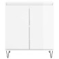 vidaXL Sideboard Hochglanz-Weiß 60x35x70 cm Holzwerkstoff vidaXL Sideboard Hochglanz-Weiß 60x35x70 cm Holzwerkstoff