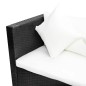 vidaXL 4-tlg. Garten-Lounge-Set mit Auflagen Poly Rattan Schwarz vidaXL 4-tlg. Garten-Lounge-Set mit Auflagen Poly Rattan Schwarz