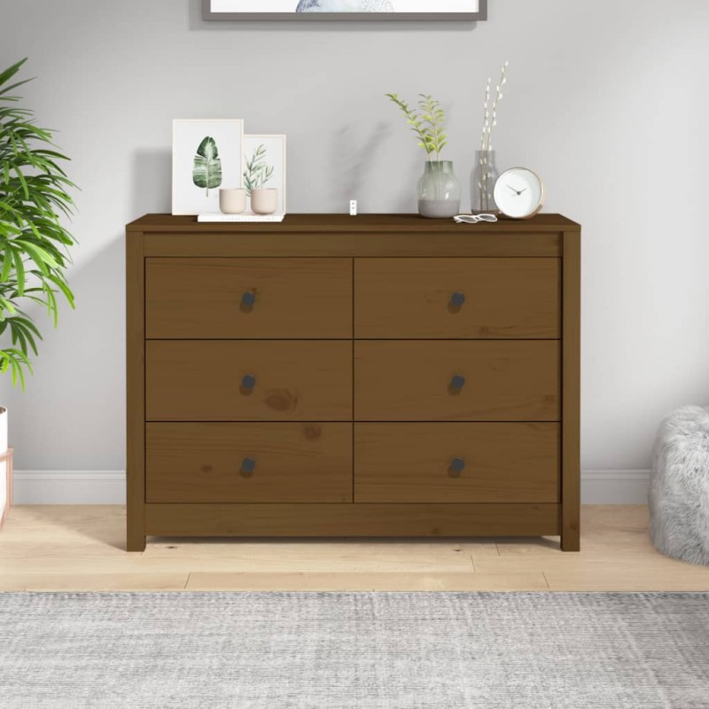 vidaXL Beistellschrank Honigbraun 100x40x72 cm Massivholz Kiefer vidaXL Beistellschrank Honigbraun 100x40x72 cm Massivholz Kiefer
