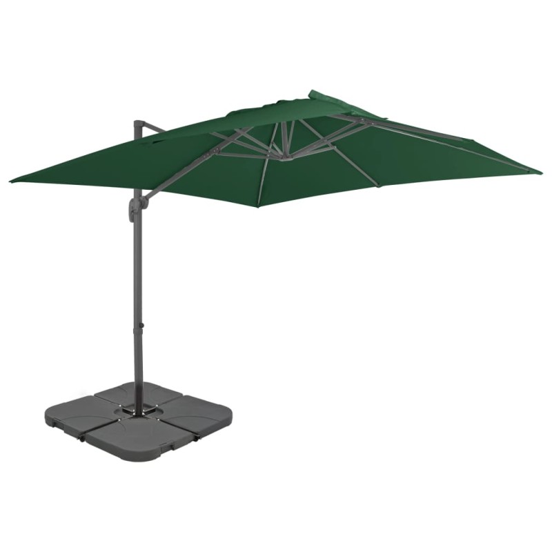 Sonnenschirm mit Schirmständer Grün Sonnenschirm mit Schirmständer Grün
