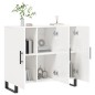 vidaXL Sideboard Hochglanz-Weiß 90x34x80 cm Holzwerkstoff vidaXL Sideboard Hochglanz-Weiß 90x34x80 cm Holzwerkstoff