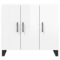 vidaXL Sideboard Hochglanz-Weiß 90x34x80 cm Holzwerkstoff vidaXL Sideboard Hochglanz-Weiß 90x34x80 cm Holzwerkstoff