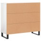 vidaXL Sideboard Hochglanz-Weiß 90x34x80 cm Holzwerkstoff vidaXL Sideboard Hochglanz-Weiß 90x34x80 cm Holzwerkstoff