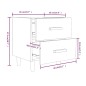 vidaXL Nachttisch Grau Sonoma 40x35x47,5 cm vidaXL Nachttisch Grau Sonoma 40x35x47,5 cm