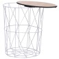 vidaXL Couchtisch Weiß Ø 47 cm vidaXL Couchtisch Weiß Ø 47 cm
