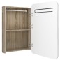 vidaXL LED-Bad-Spiegelschrank Weiß und Eichen-Optik 60x11x80 cm vidaXL LED-Bad-Spiegelschrank Weiß und Eichen-Optik 60x11x80 cm