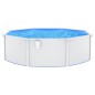 vidaXL Pool mit Stahlwand Rund 460x120 cm Weiß vidaXL Pool mit Stahlwand Rund 460x120 cm Weiß