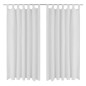 Vorhänge Gardinen aus Satin 2-teilig 140 x 245 cm Weiß Vorhänge Gardinen aus Satin 2-teilig 140 x 245 cm Weiß